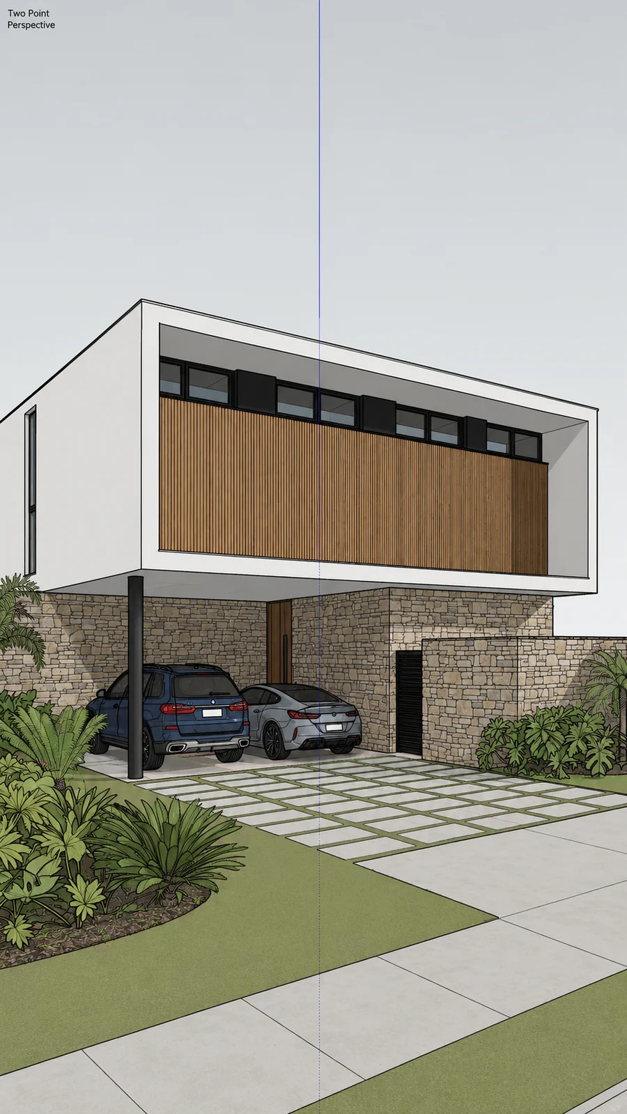 Antes: print da fachada no SketchUp