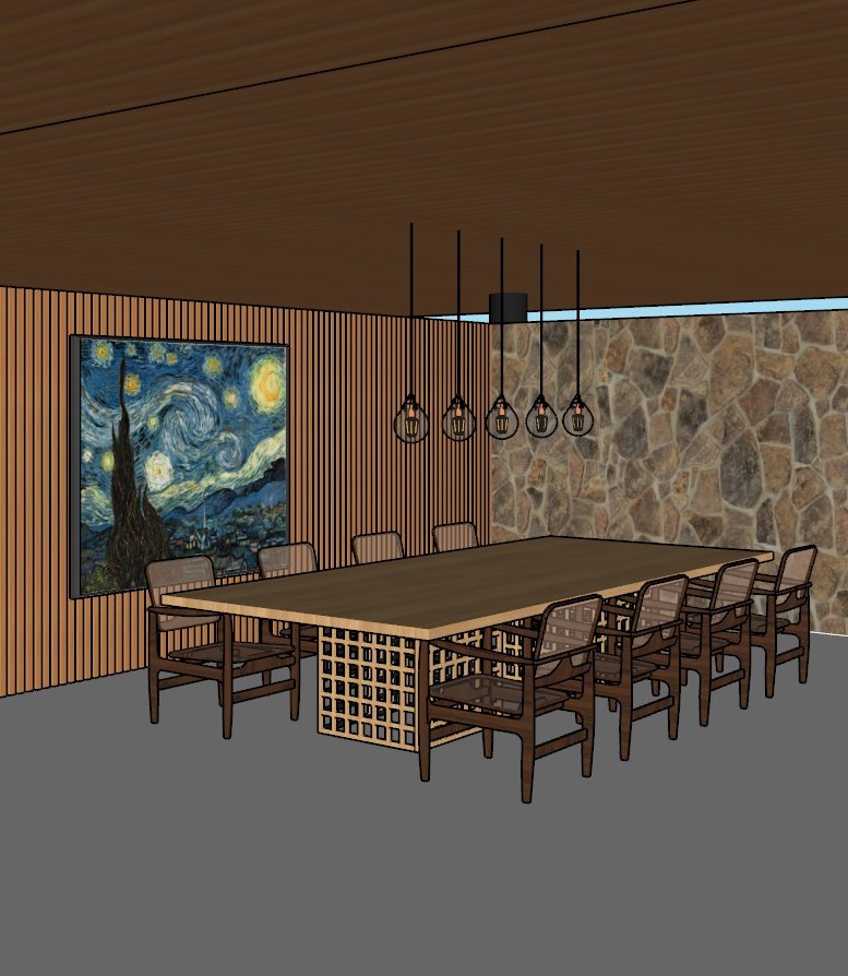 Print do projeto 3D no SketchUp